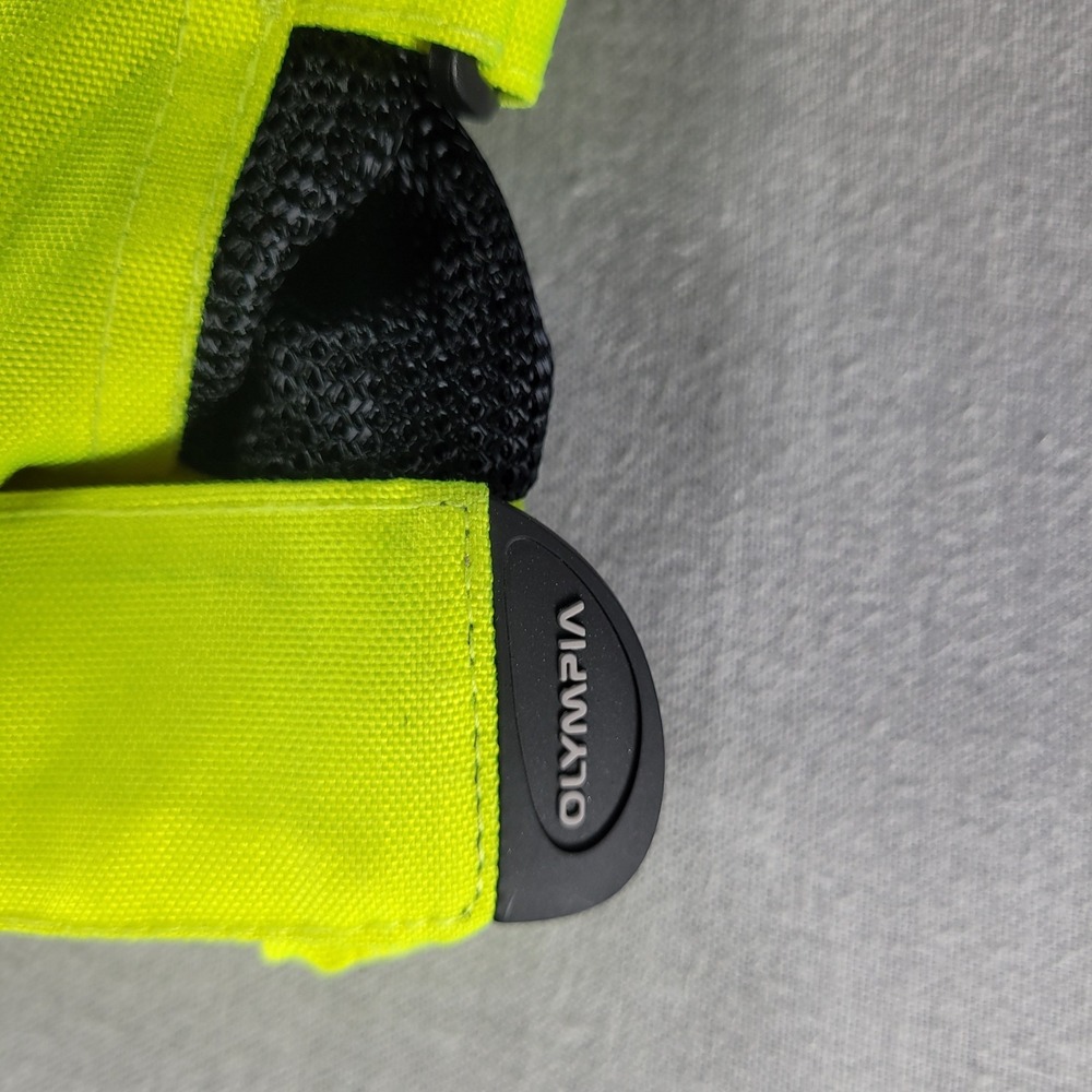 Olympia Moto Sports Reflective Neon Yellow Safety Vest Men's XL 2XL - Picture 6 of 14